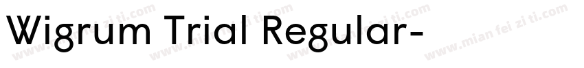 Wigrum Trial Regular字体转换